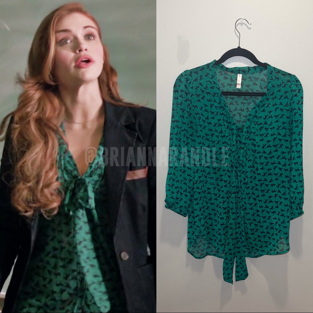 Xhilaration horse print bow top ASO Lydia Martin